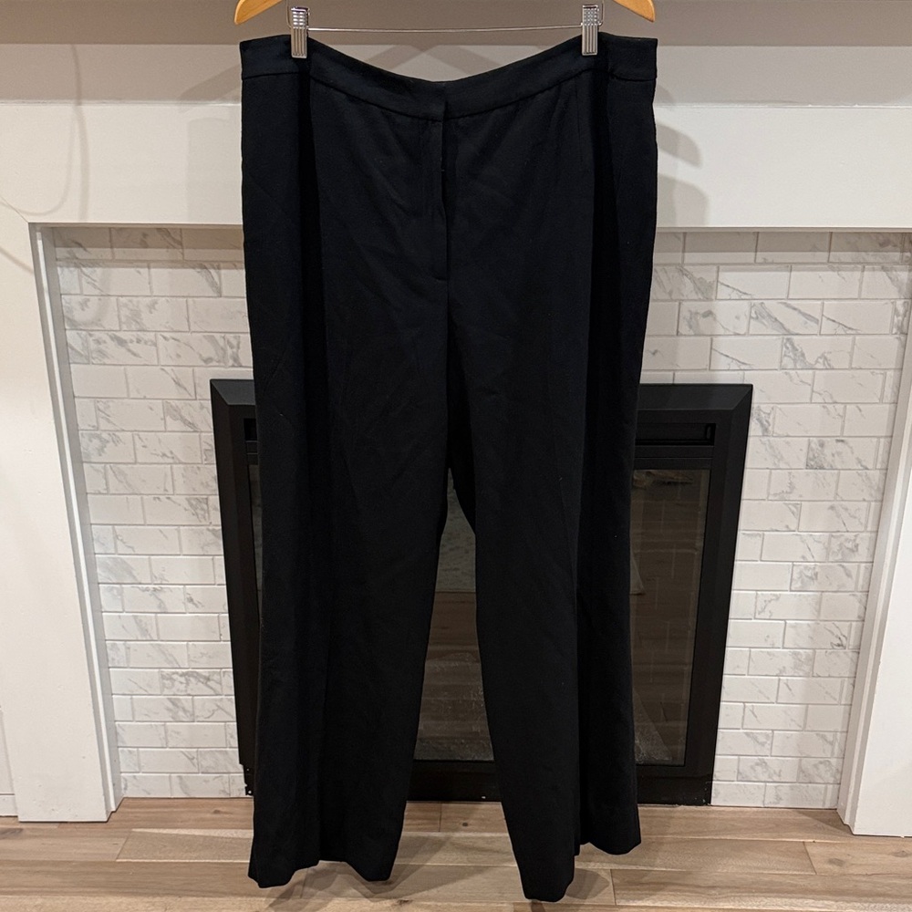 Women's Black Wide-Leg Dress Pants